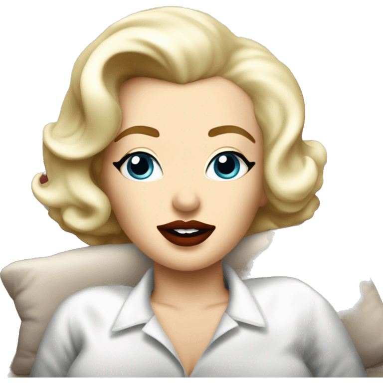 Marylin Monroe Laying on a couch emoji