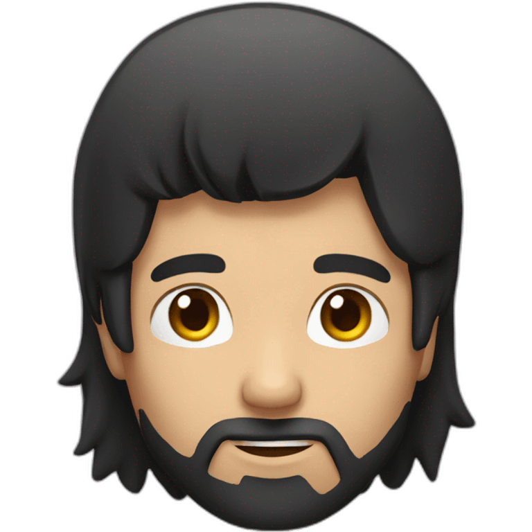 long black hair man with beard emoji