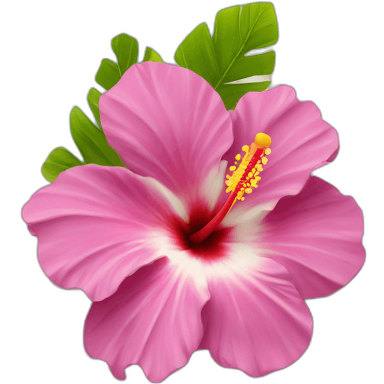 Flor de hibisco en la playa emoji