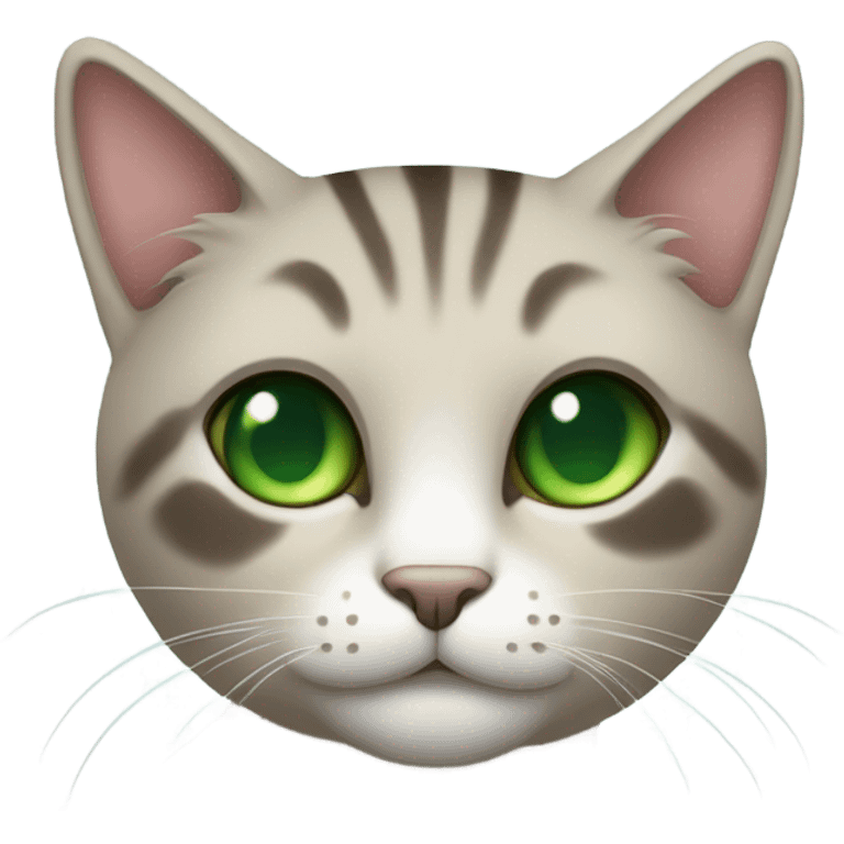 Cat with green eye emoji