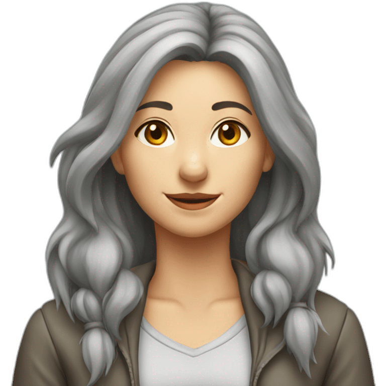 Female grey wolf  emoji