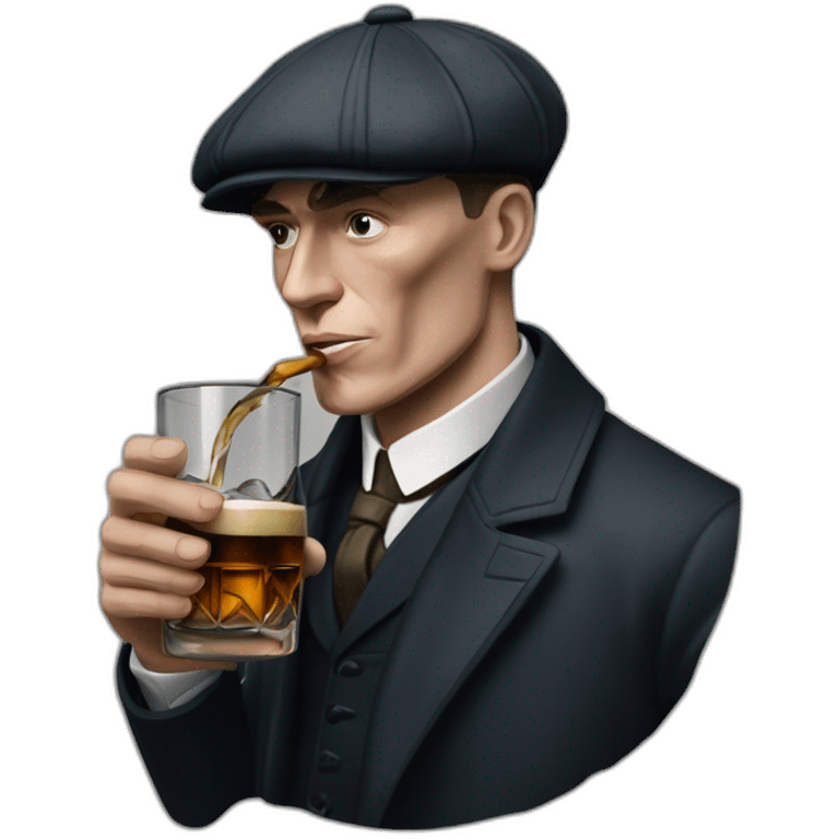 Tommy shelby peaky blinders drinking whisky emoji