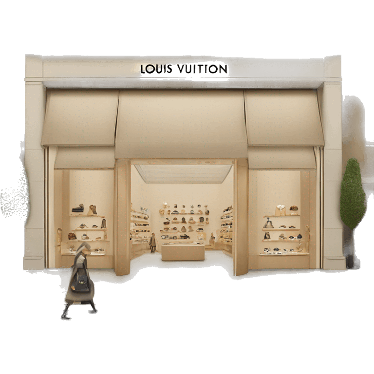 Louis vuitton store with beige fassade IS Ja  emoji