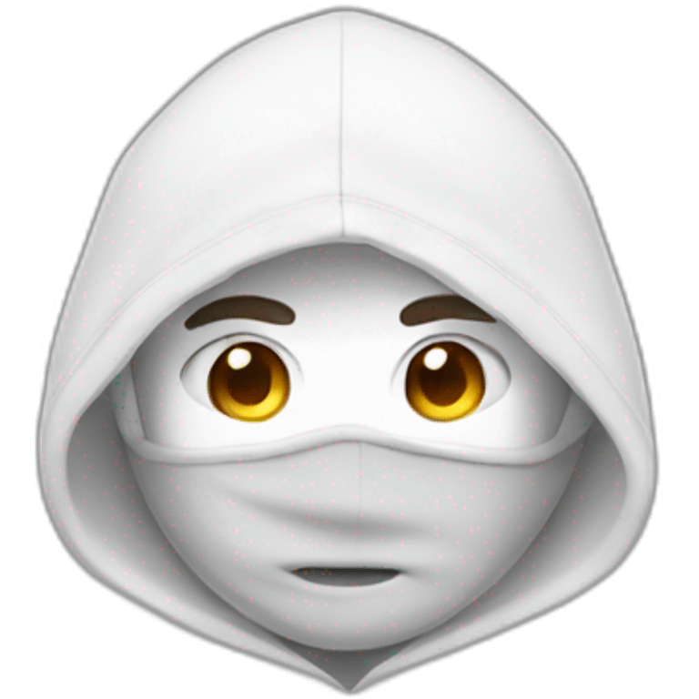 mysterious boy in white hoodie emoji