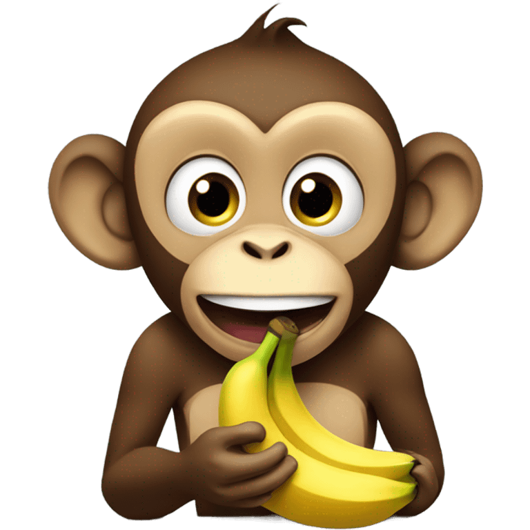 monkey eating banana emoji