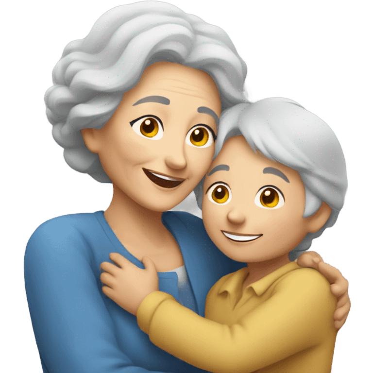 Grandma hugging emoji