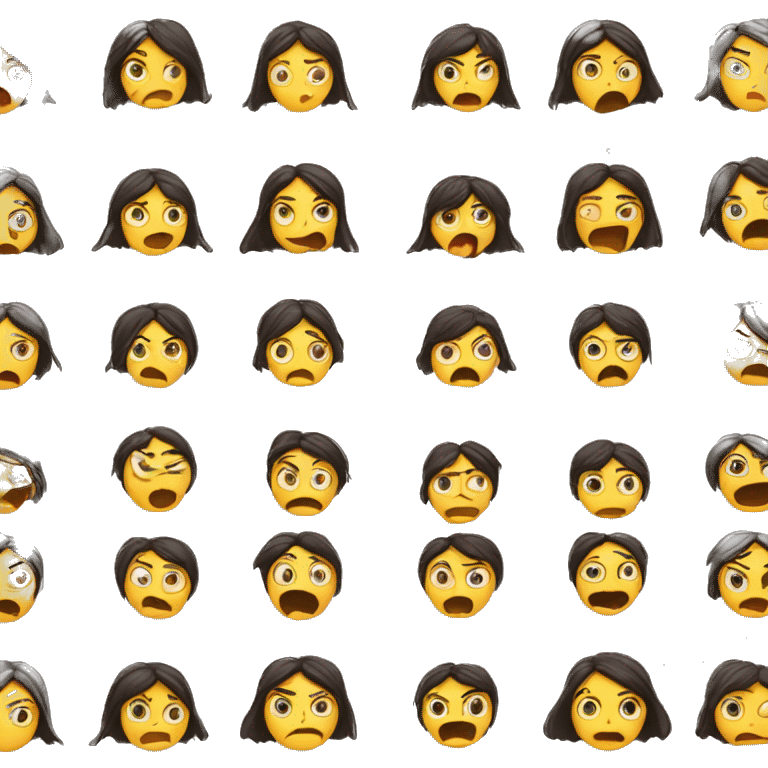 mysterious incomprehension a mixture of disgust and shock woman emoji