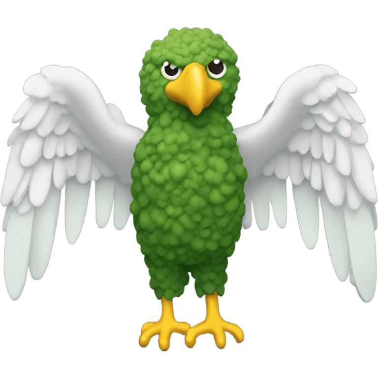 a broccoli bird that looks like the eagles bird emoji