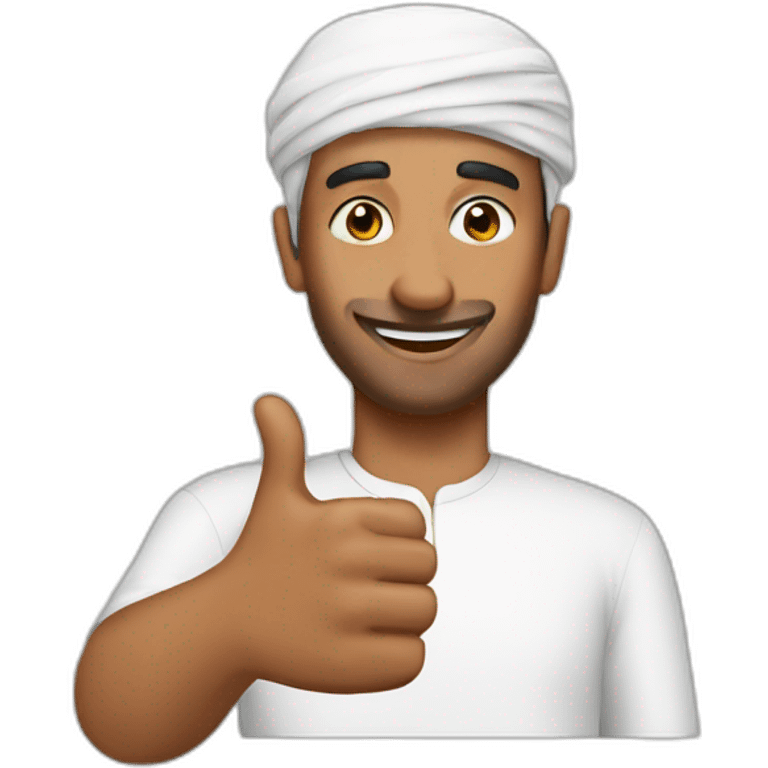 Omani man thumbs up emoji