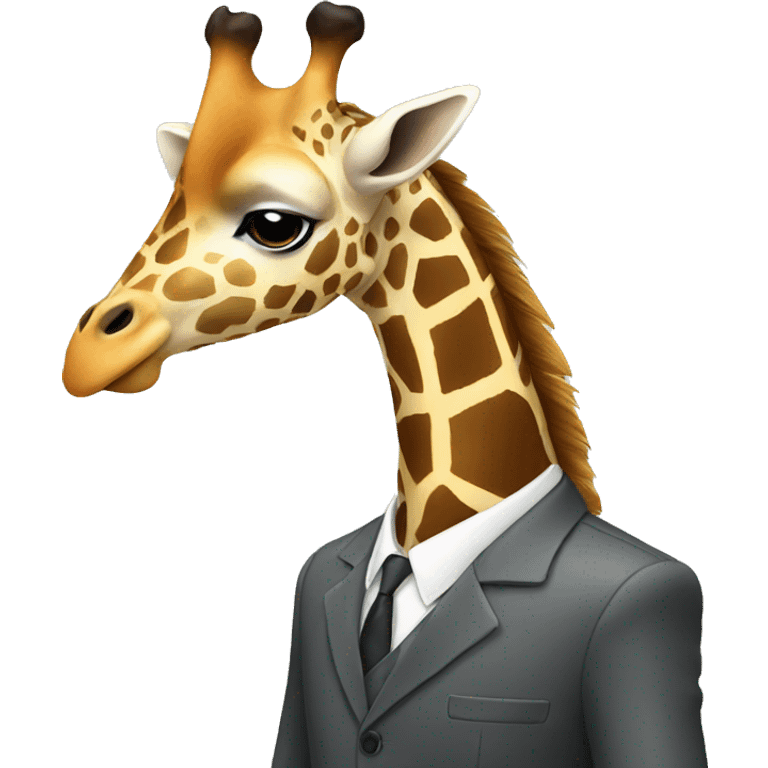 giraffe with  suit emoji