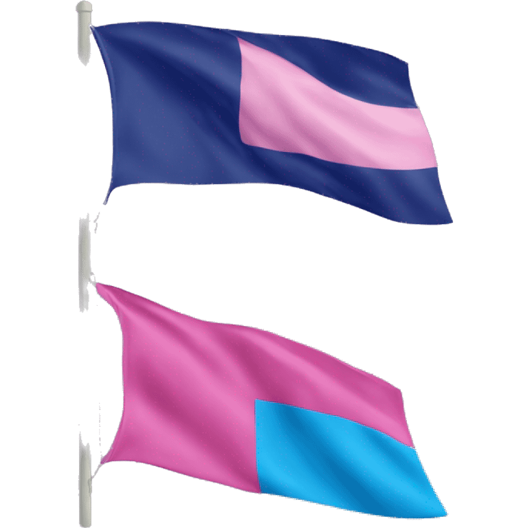 Bandera de tres colores, rosa, morado y azul emoji