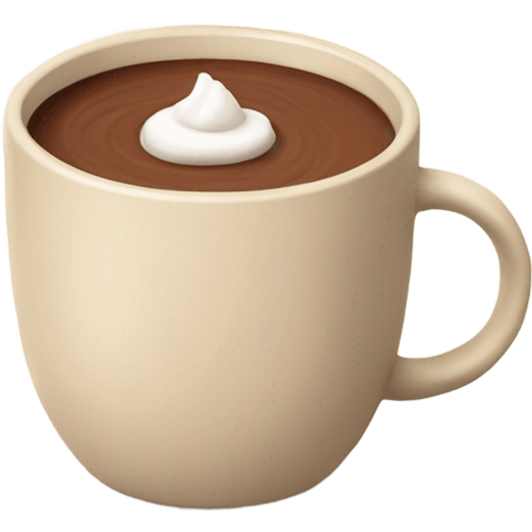 Hot chocolate in a beige mug  emoji