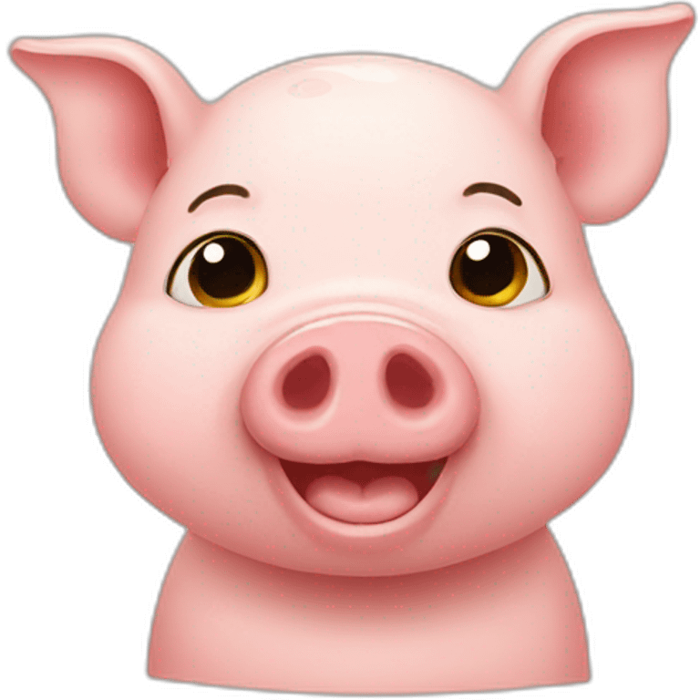 pig blushing emoji