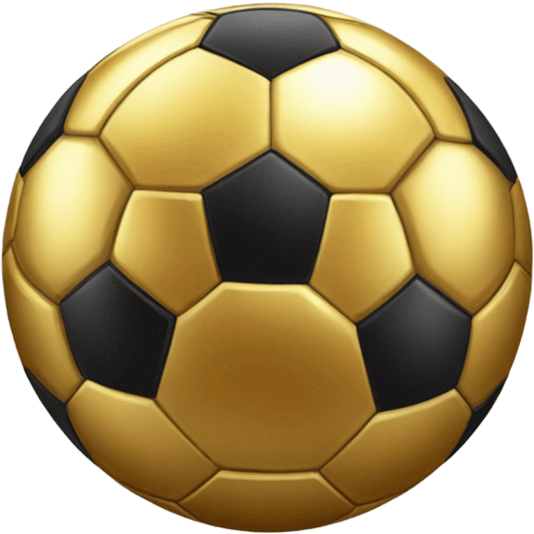 A golden soccer ball emoji