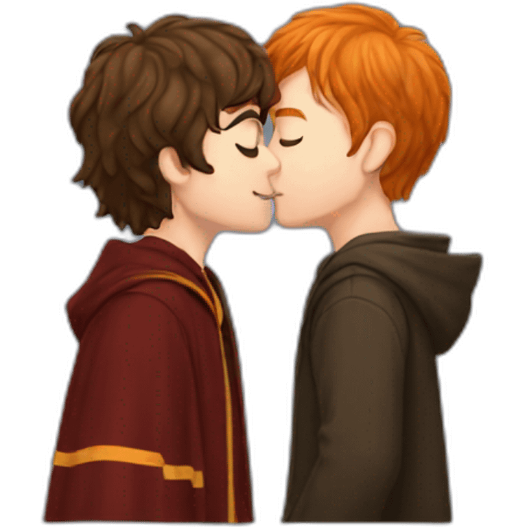 Harry Potter kissing Ron emoji