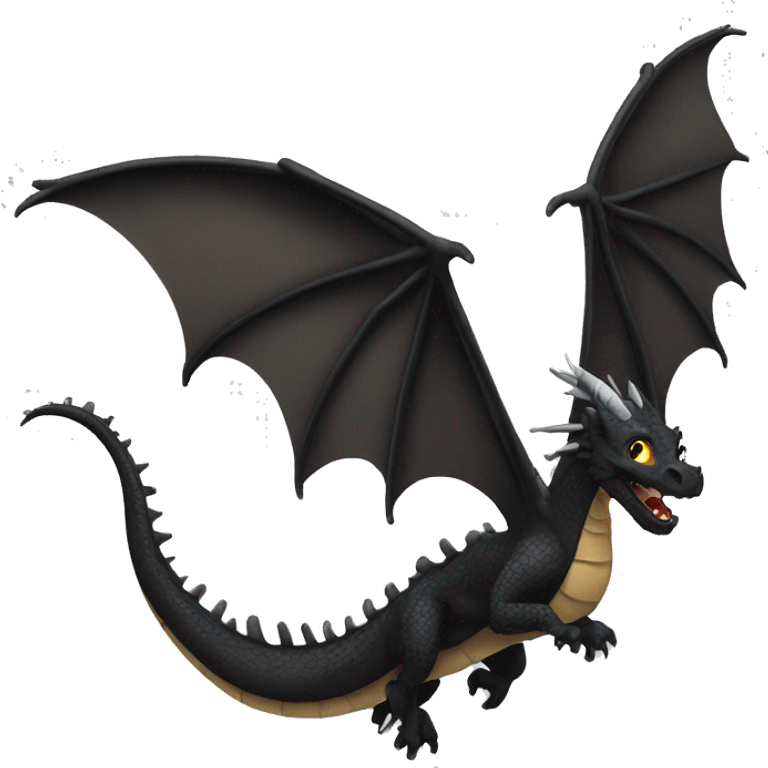 flying black dragon emoji