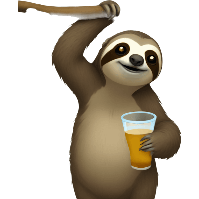 sloth drinking emoji