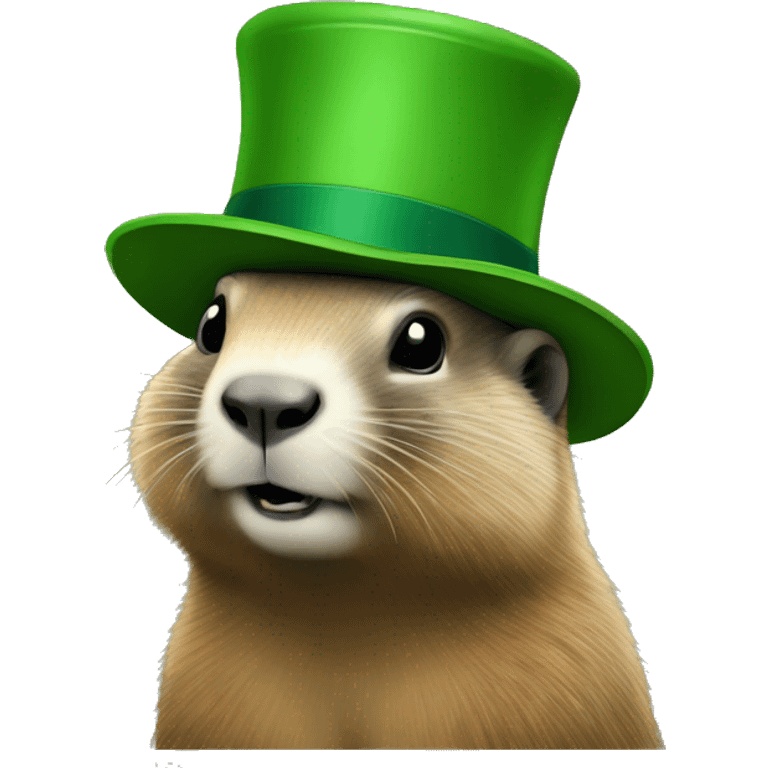 marmot with green hat emoji