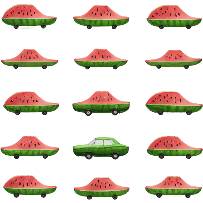 Watermelons Dodge Charger modern emoji