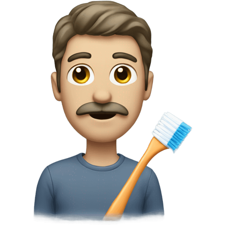 A guy with toothbrush mustache emoji