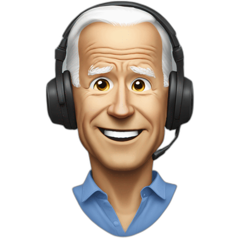 joe biden with a gaming headset emoji