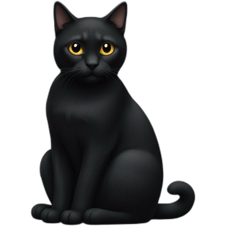 black-cat-full-body-without-tail emoji