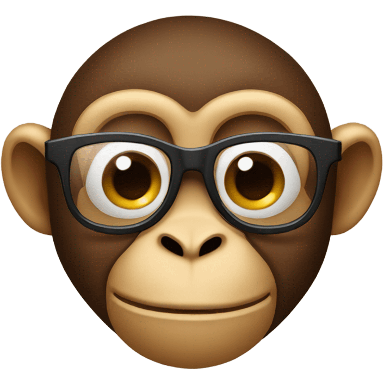 Monkey wearing glasses emoji