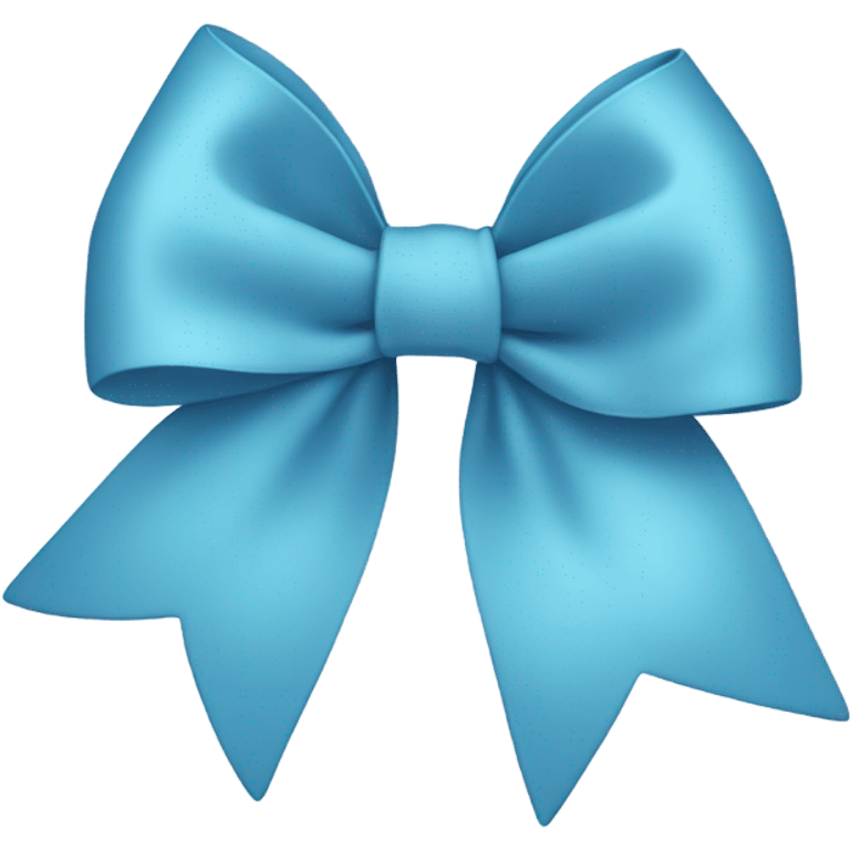 Light blue bow on light blue bow emoji