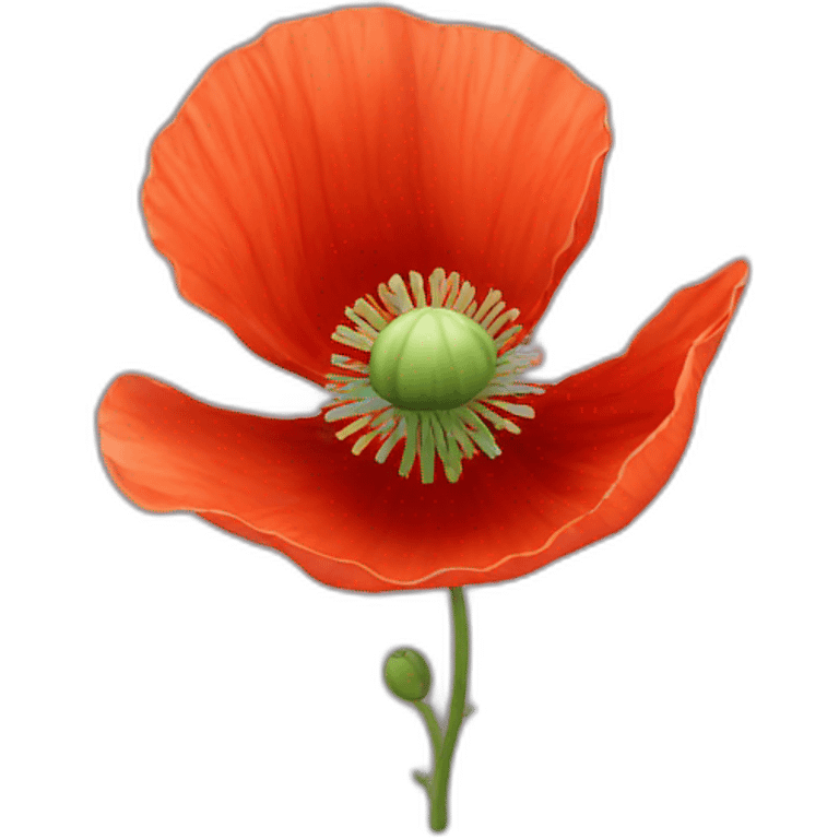 Poppy flower emoji