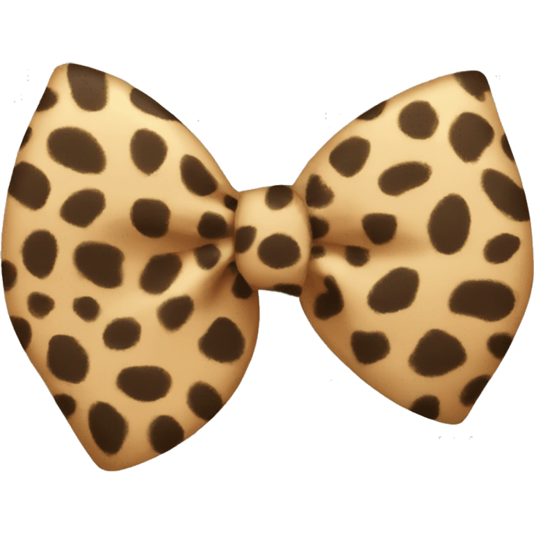 Cheetah print bow emoji