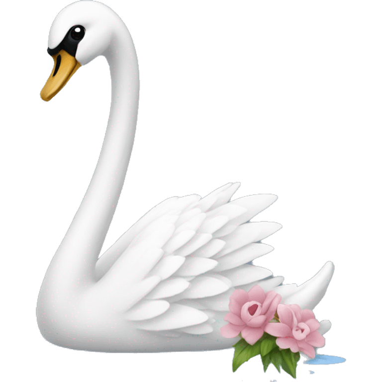 flowery swan emoji