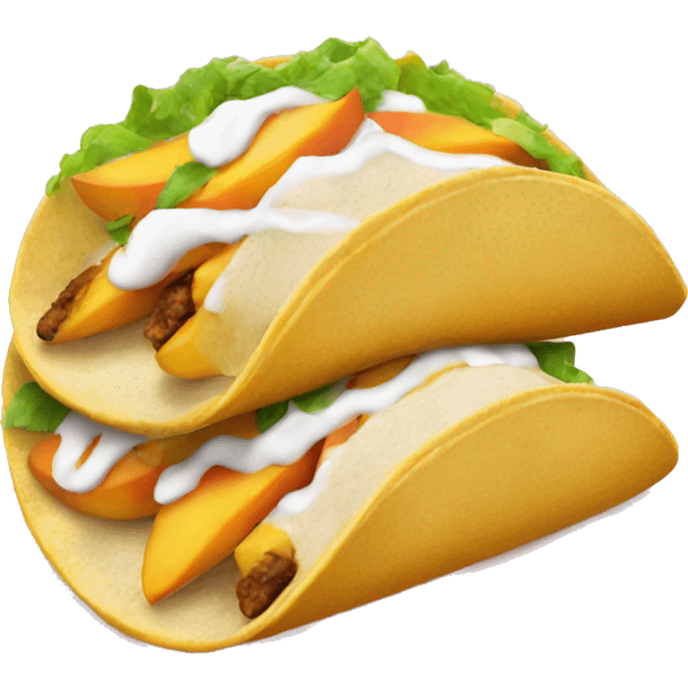 Peach tacos emoji