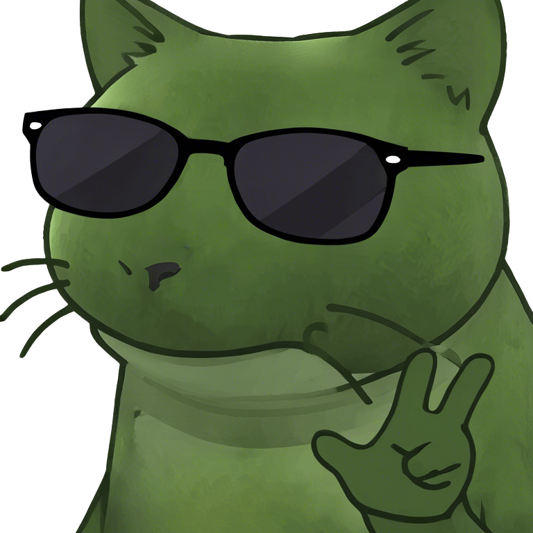 Cat with sunglasses emoji