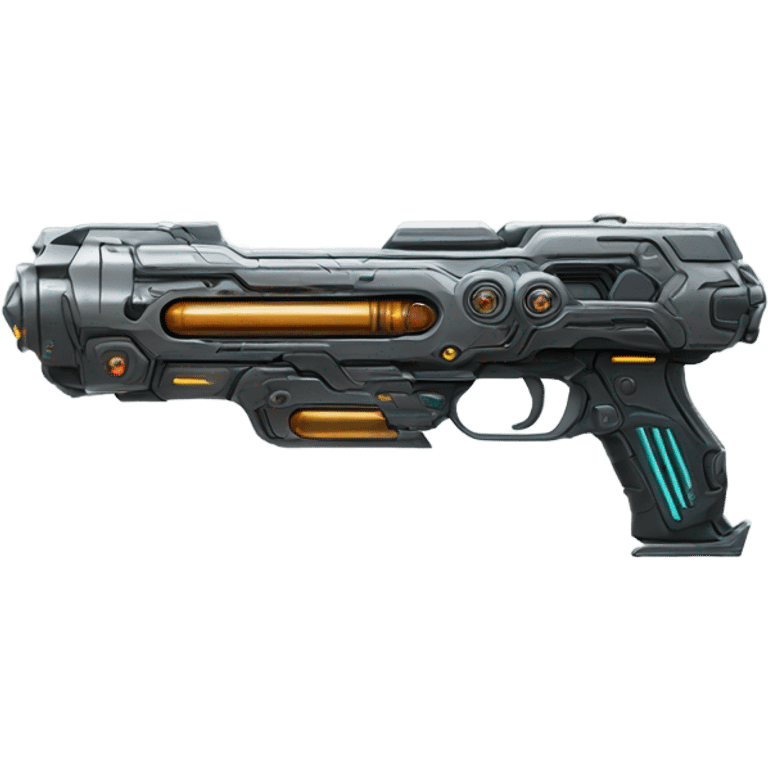 sci fi gun direct front barrel view emoji