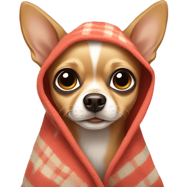 Chihuahua wearing blanket  emoji