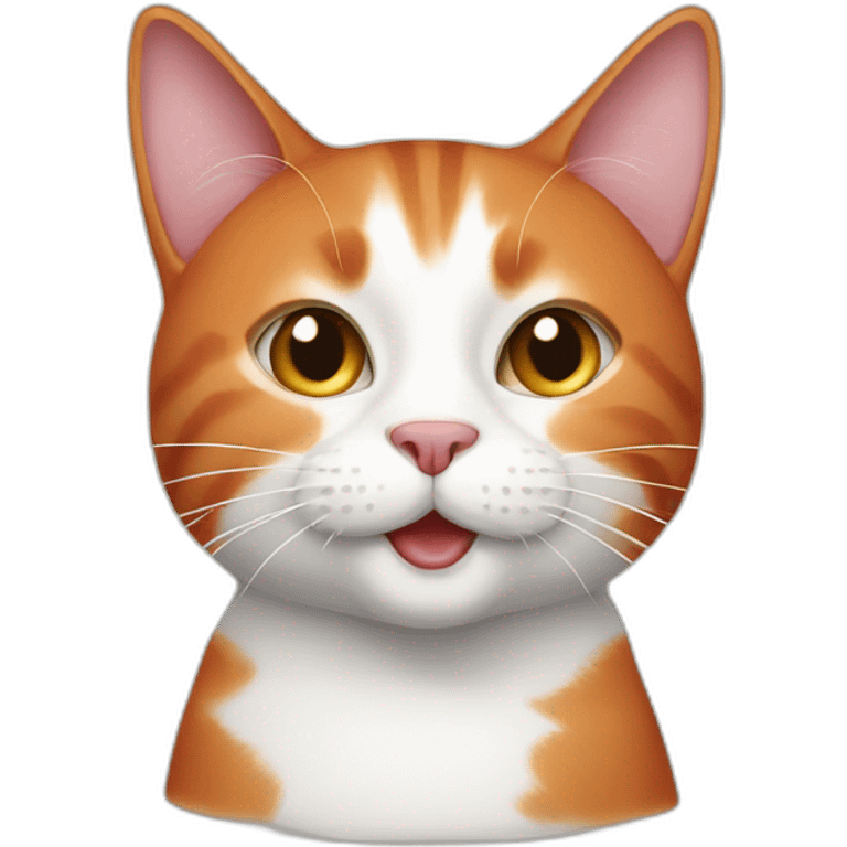 red and white cat emoji