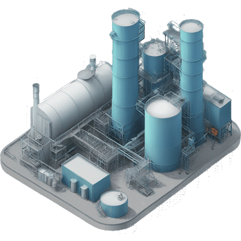 chemical pilot plant bluish emoji