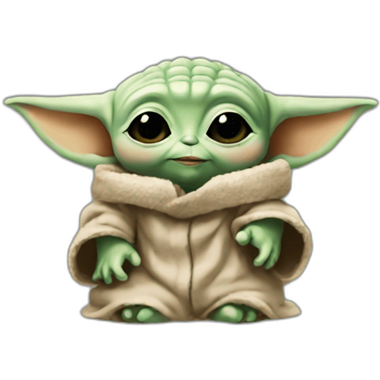 baby yoda sending a kiss emoji