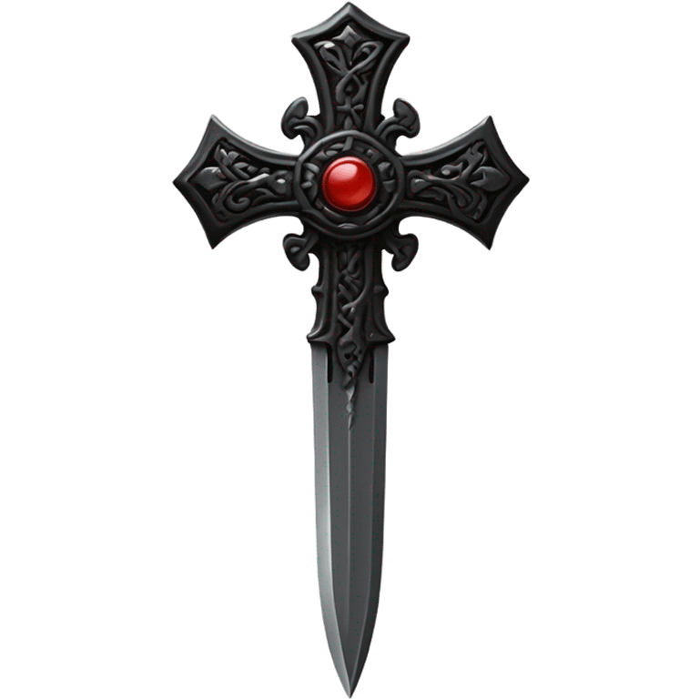 Black cross dagger  emoji