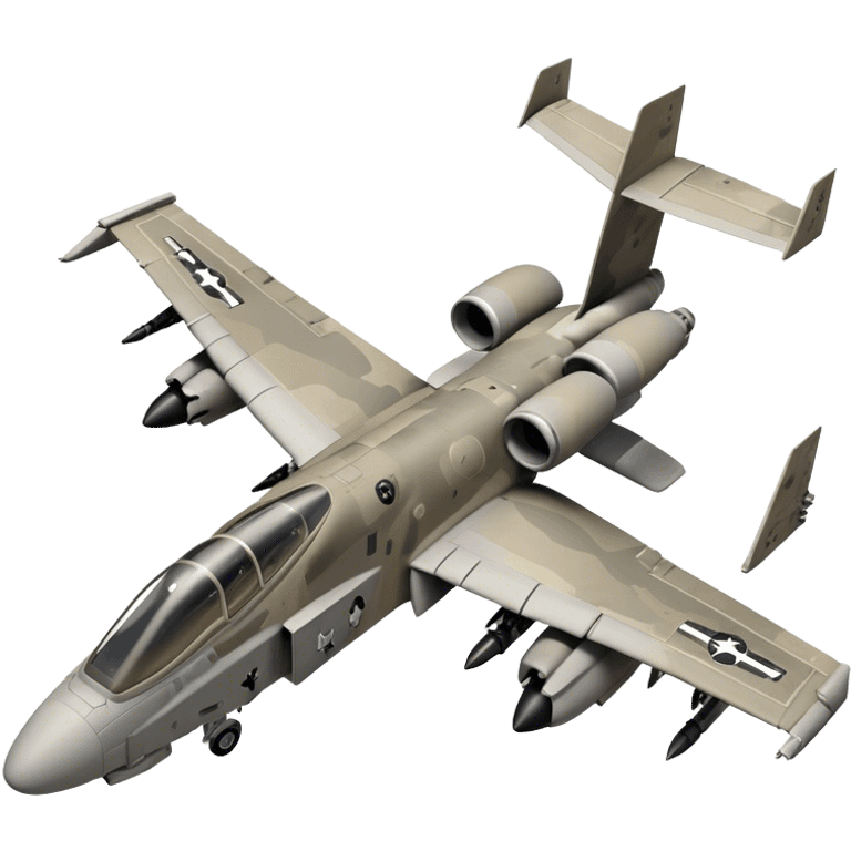 Warthog Jet (A-10 Thunderbolt II) - Fairchild Republic (Model Year: 2022) (Iconic colour: Desert camo) emoji