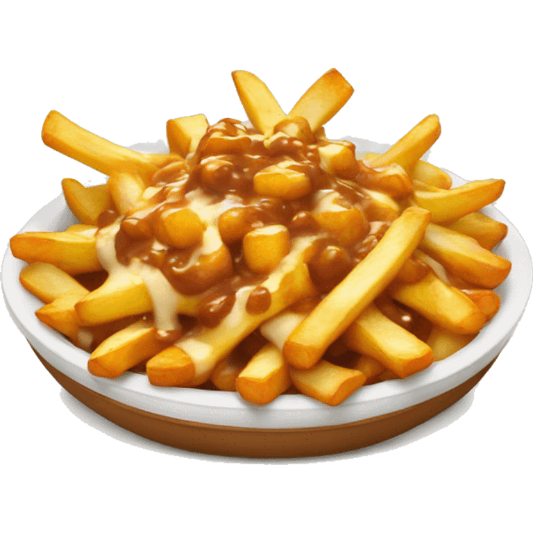 Poutine qui mange une poutine emoji