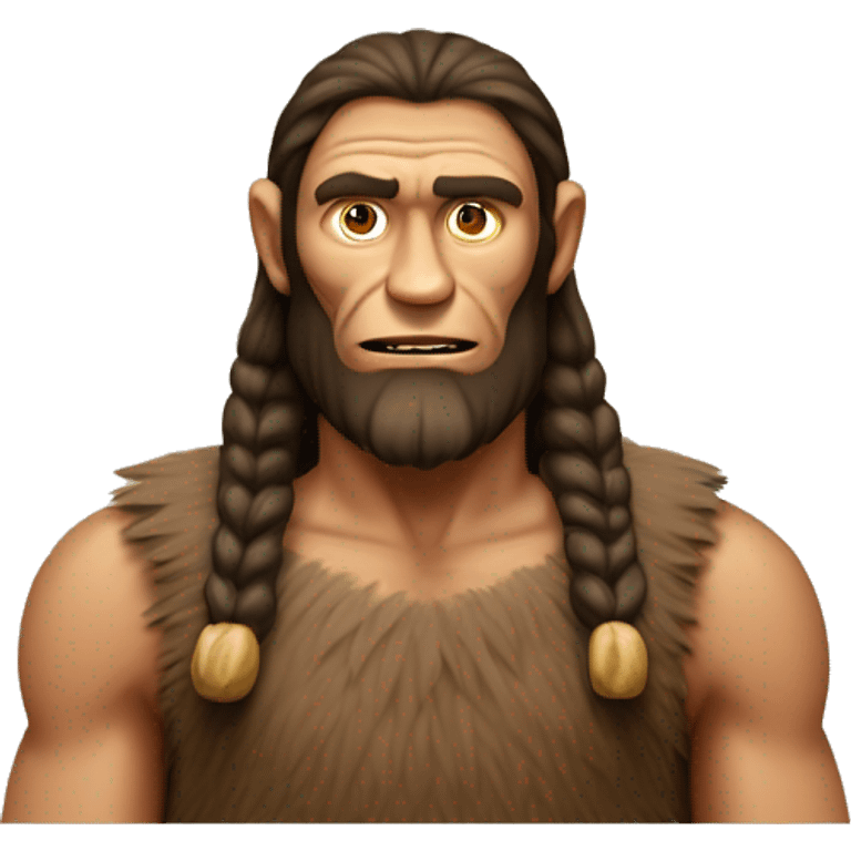 Homme de cro magnon préhistorique ressemblant à un singe emoji