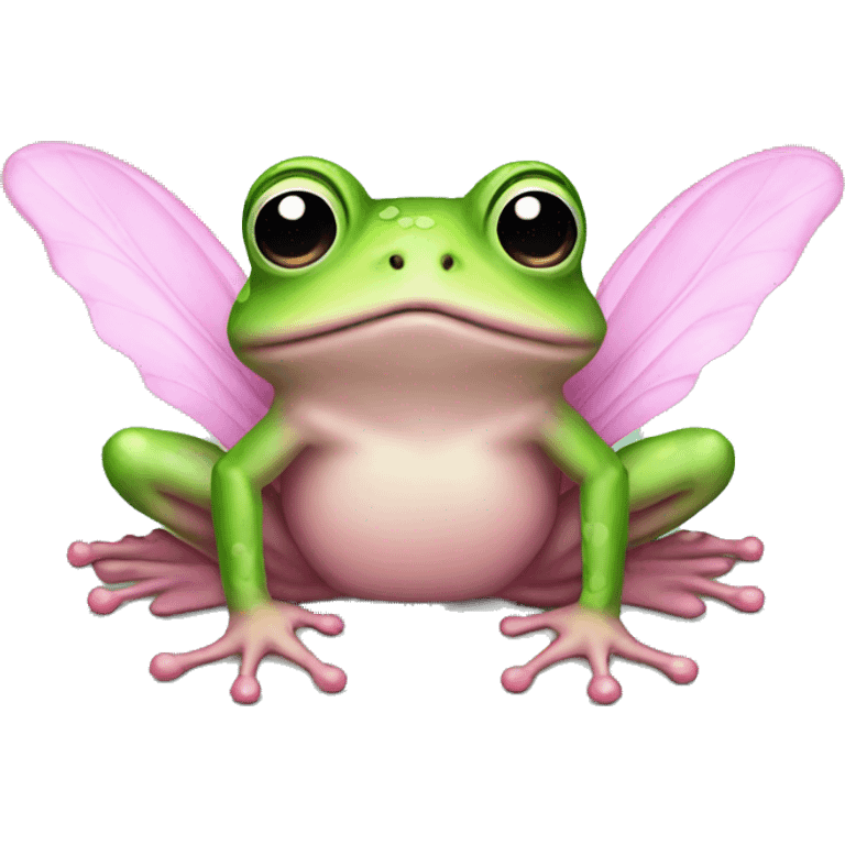 Frog with pink wings emoji