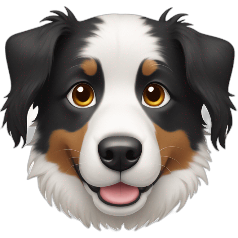 Dog, border collie, short hair, back and White emoji