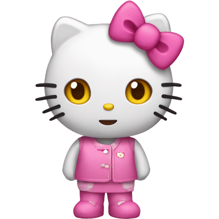 Hello kitty in pink outfit emoji