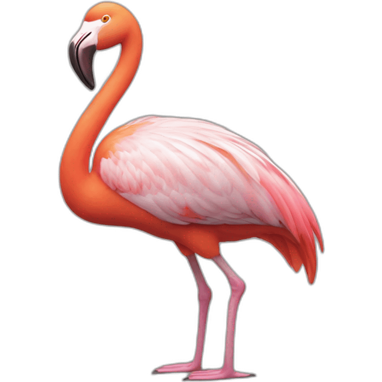 Flamant rose qui danse emoji