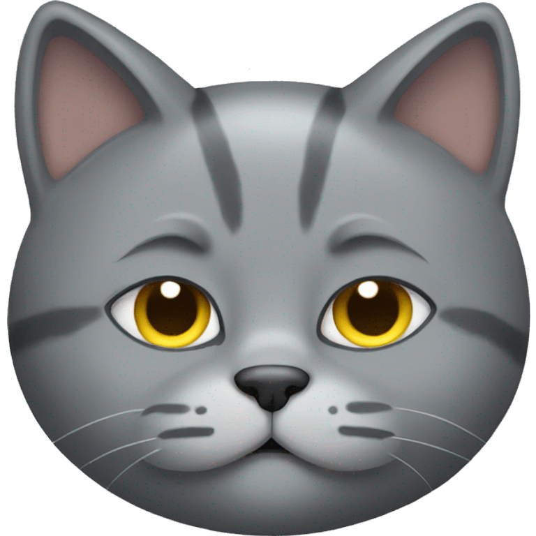 Sleeping gray cat  emoji