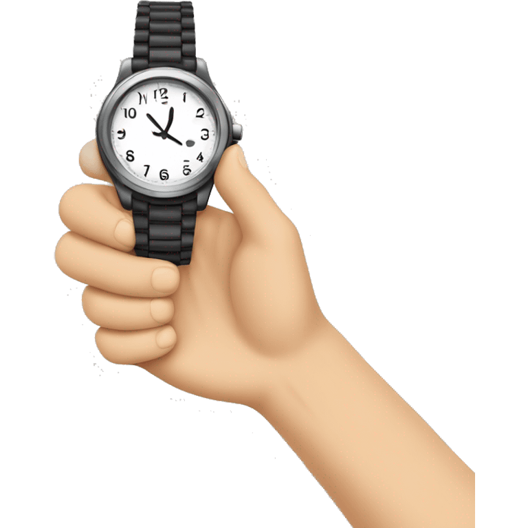 A HAND HOLDING A WATCH emoji