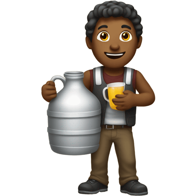 Make an emoji with guy holding a jug emoji