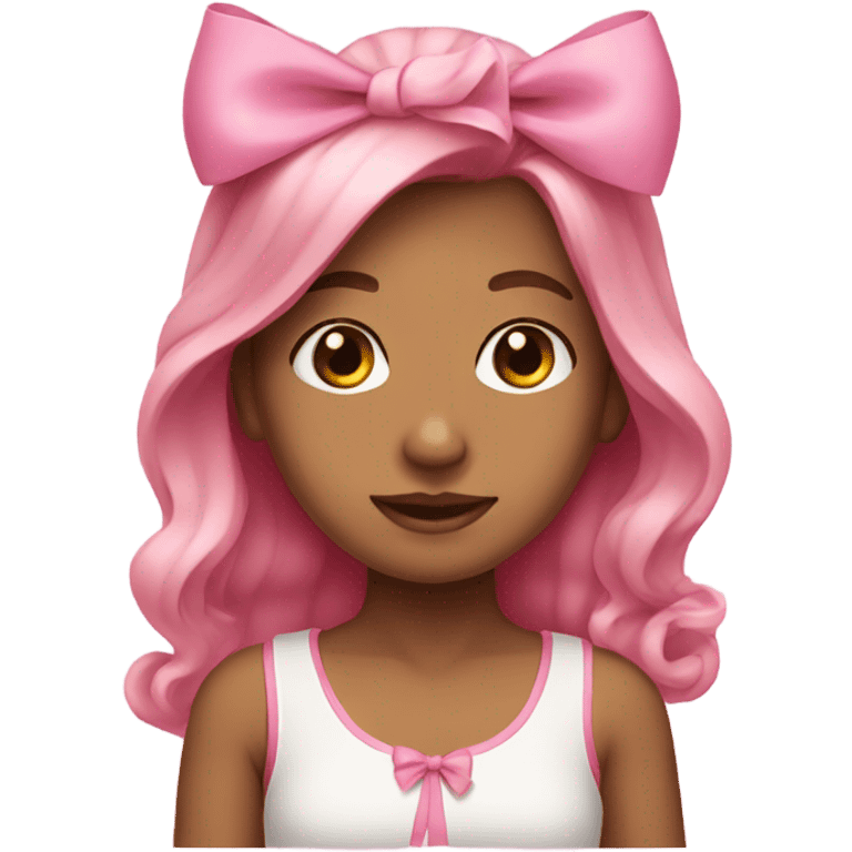 Girl pink bow emoji